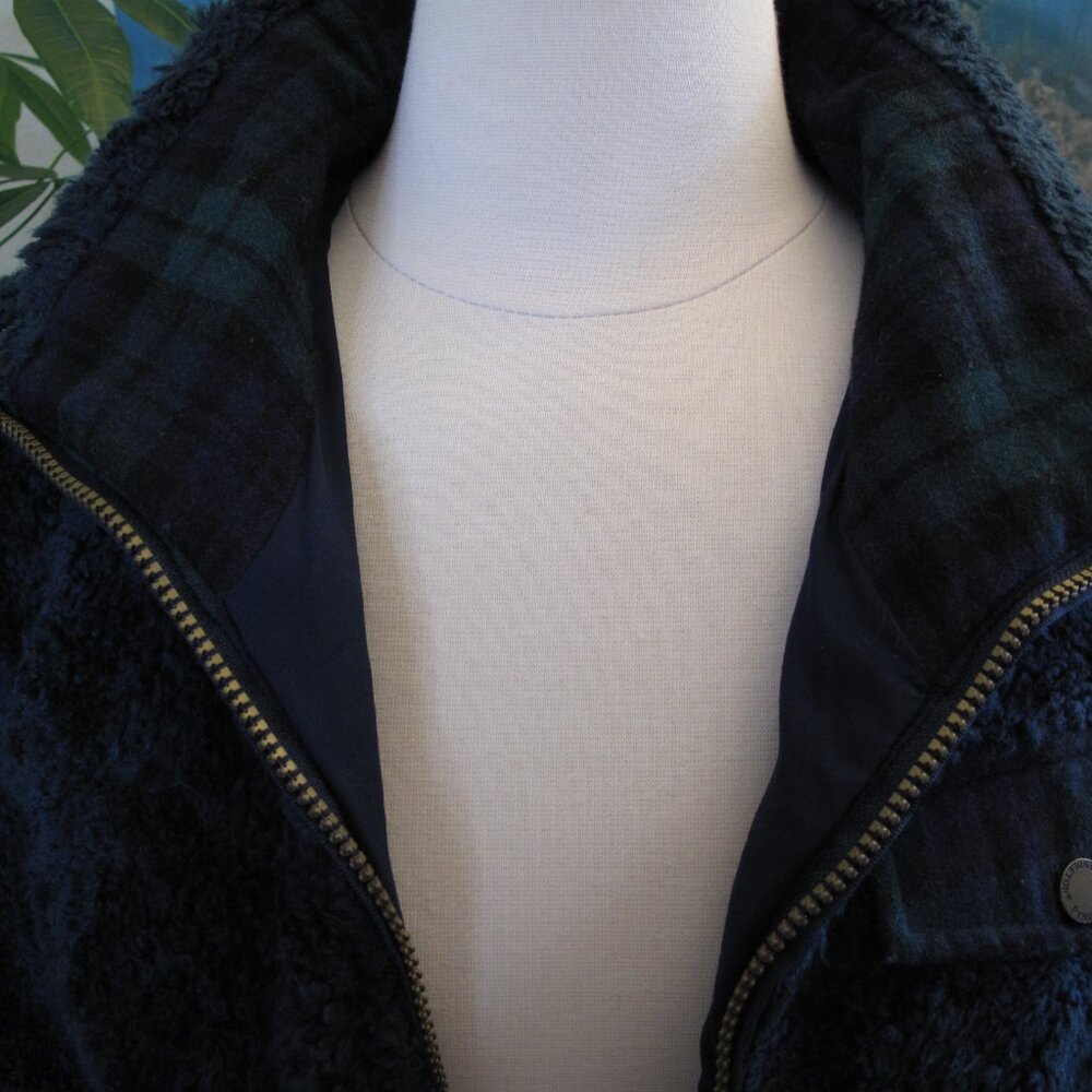 PENDLETON - Fuzzy Wool Blend Teal Sherpa Jacket - Picture 9 of 10